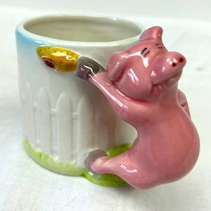 Vintage 10 oz “Pig n Pie”  kitsch ceramic 3D pig mug 1990